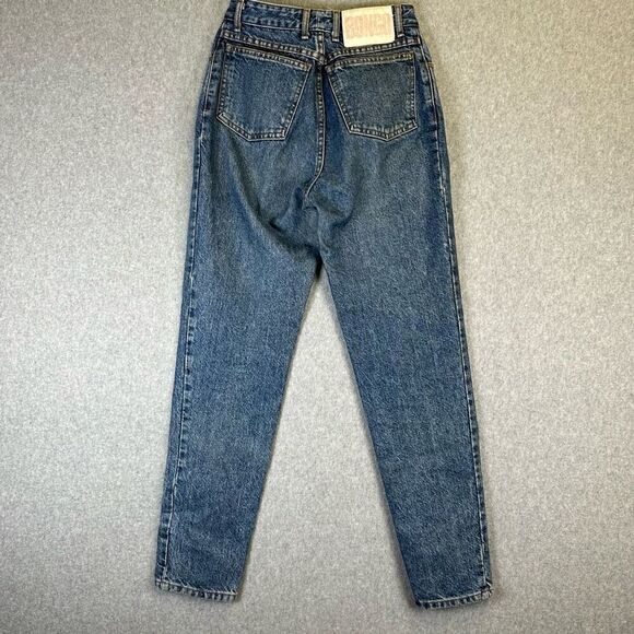 Bongo Women’s Size 7 Mom Jeans Blue Dark Wash Denim High Waist 90s Style Stretch - Picture 8 of 10